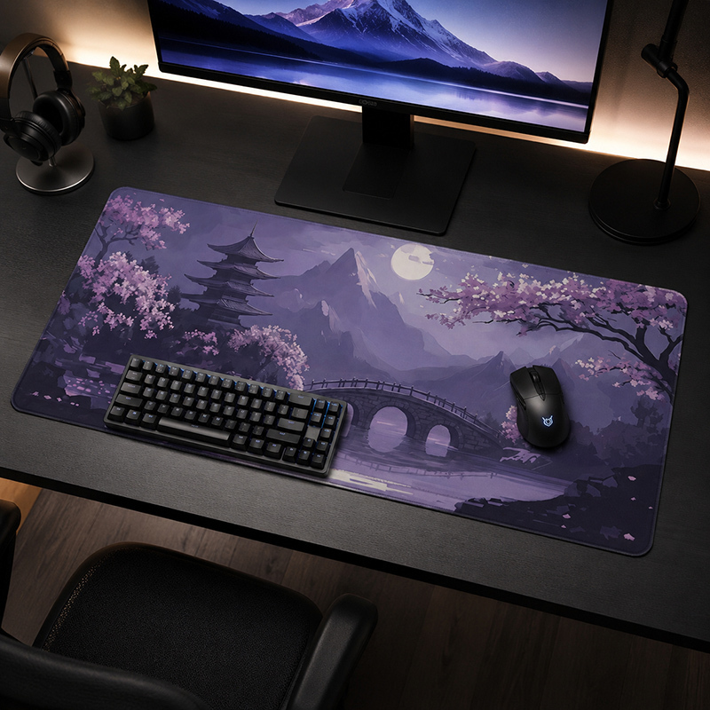 Tradescantia Purple - Tappetino per mouse Gamer Purple Moonlit