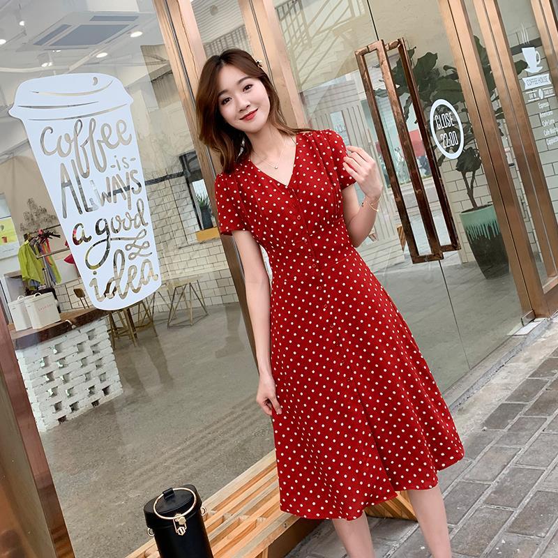 Aglaonema Red - Chiffon Wrap Women Dresses Midi Loose