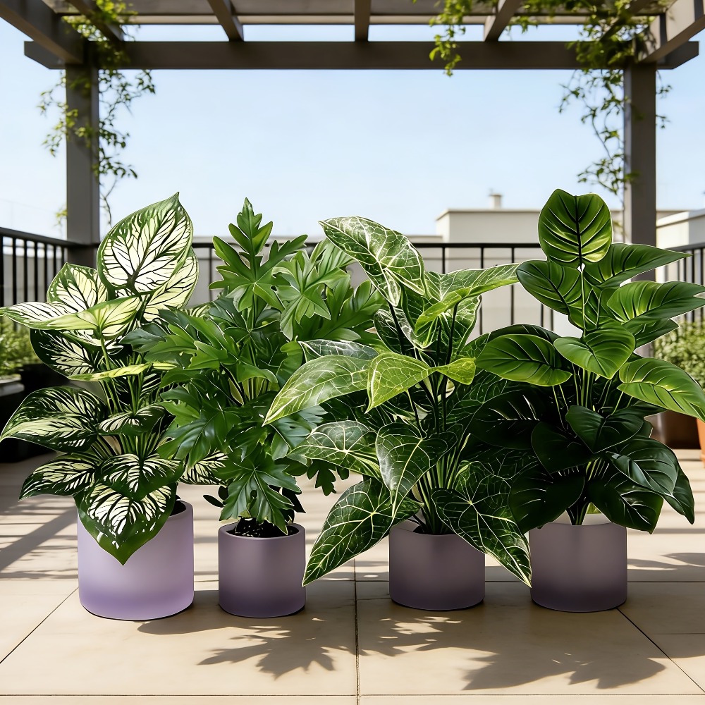 Set di 4 Piante Artificiali co - Dracaena Marginata recensione e prezzo